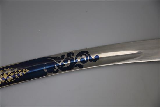 A George III 1796 pattern Bright Light Cavalry Officers sword,